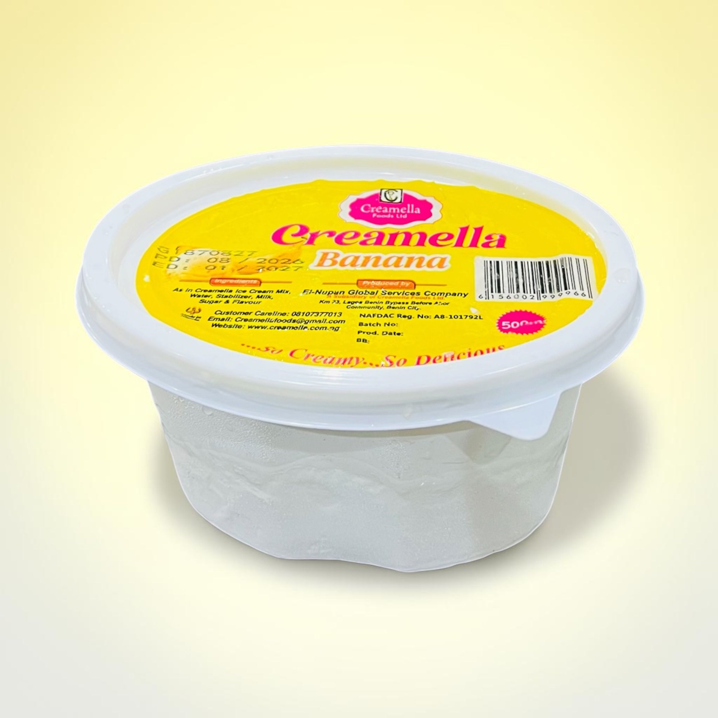 CREAMELLA BANANA ICE CREAM 500ML